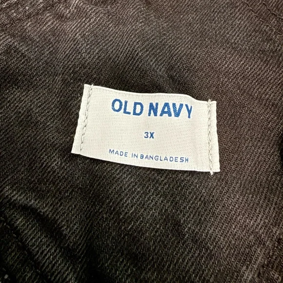 Old Navy Black Denim Overall Shorts - Picture 3 of 3